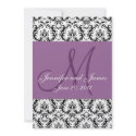 Save The Date Damask Light Purple Wedding invitation