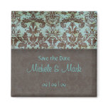 Save the Date Damask Magnet 2b