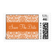 Save the Date Damask Wedding Postage postage