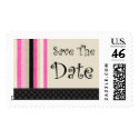 Save The Date Deco Pink Custom Postage postage