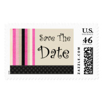 Save The Date Deco Pink Custom Postage postage by PrettyPostage Save The Date Deco Pink Custom Postage postage