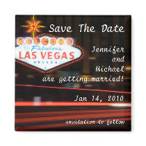 Save The Date Destination Las Vegas Wedding magnets