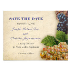 Save the Date Destination Winery Wedding Custom Invites