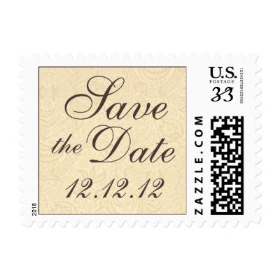 Save the Date Elegant Floral Postcard Postage