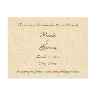 Save The Date Elegant Ivory Floral Post Card postcard