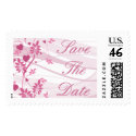 Save The Date Elegant Mauve Floral Postage postage
