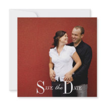 Save the Date Engagement Photograph Personalized Announcement