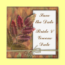 Save the Date Fall Autumn Wedding Magnets magnets