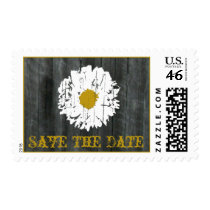 Save The Date Fall Wedding - Daisy & Barnwood Stamp