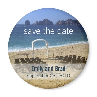 Save the Date Favor Destination Beach Wedding magnet