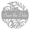 Save the Date Fern Flora Sticker Seal