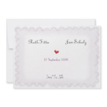 Save the date fine-art paper embossed class love invitations