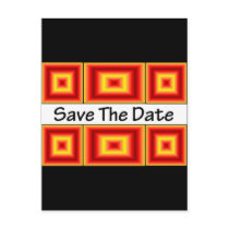 Save the Date Fire Orange postcards by JustParties Save the Date Fire Orange postcards