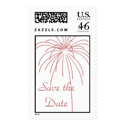 Save the Date Fireworks Postage