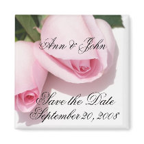 Save the Date First Names Roses Magnet