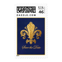 Save the Date Fleur-de-lis postage by NJHeart Save the Date Fleur-de-lis postage