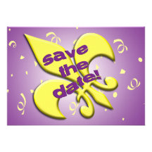 Save the Date Fleur de Lys Wedding Announcement