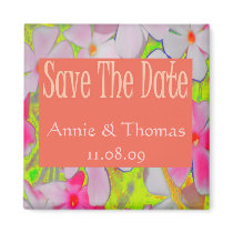 Save The Date Floral Pop magnets by Initialreaction Save The Date Floral Pop magnets