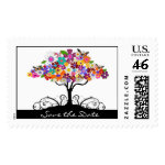 Save the Date - Floral Postage stamp