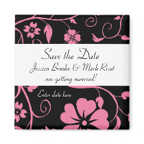 Save the date - Floral Wedding Magnet