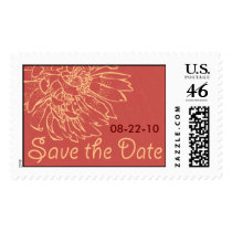 Save The Date Floral Wedding Postage Stamps