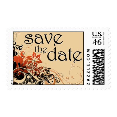 save the date : flower breeze : postage
