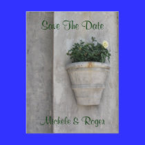 Save The Date flower postcards