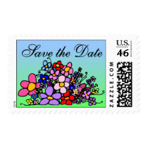 Save the Date Flower Stamp