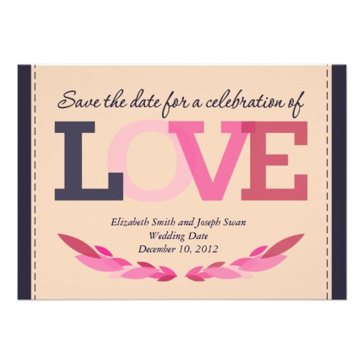 Save the Date for a Wedding Celebration Invite