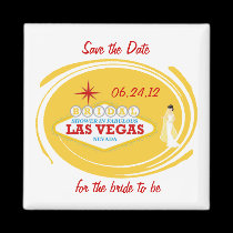 Save the Date for Bridal Shower In Fabulous Las Ve magnets