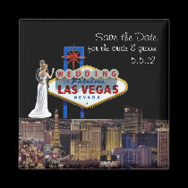 Save the Date, for Bride & Groom Wedding In Las Ve magnets