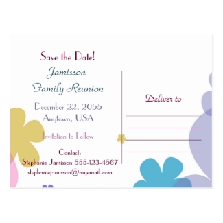 Save the Date for Family Reunion Postcard