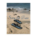 Save the Date for Our Wedding Flip Flop Sandals postcards