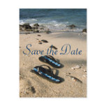 Save the Date for Our Wedding Flip Flop Sandals postcards