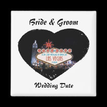 Save the Date For Our Wedding In Fabulous Las Vega magnets