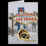 Save the Date for Our Wedding in Las Vegas Card cards