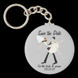 Save the Date for the bride & groom Keychain keychains
