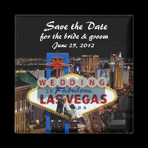 Save the Date for the bride & groom Wedding In Las magnets
