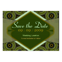 Save the Date Fractal Swirls Card Business Cards