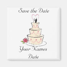 Save the Date Fridge Magnet
