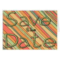 Save the Date Funky Stripes 5x7 cards