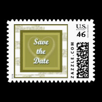 Save the Date Gold postage
