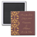 Save the Date Gold Scroll Magnet magnet