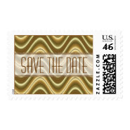 Save the Date gold waves stamp