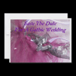 save the date gothic wedding card custom announcement