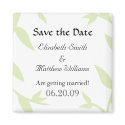 Save the Date Green 2 Vines Magnet