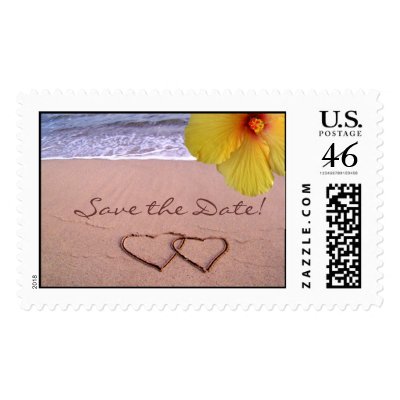 Save the Date - Hawaii Style Stamps