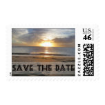 Save The Date Hawaiian Sunset Black Text Stamps