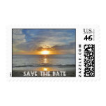 Save The Date Hawaiian Sunset White Text Stamps