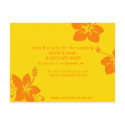 Save the Date - Hawain Floral postcards